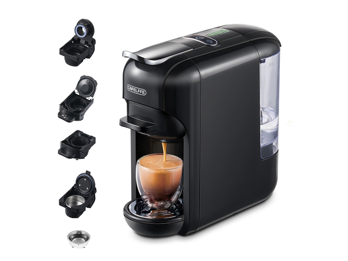 Cafetera semiautomática (temperatura constante 85 °C, silenciosa)