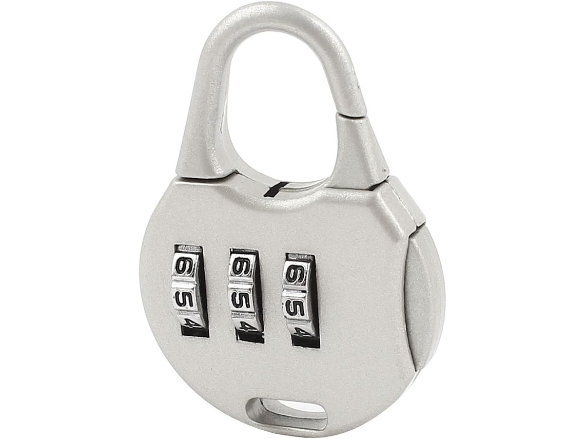 Candado De Seguridad Para Equipaje Con Combinación De 3 Dígitos, Color Caqui Claro.