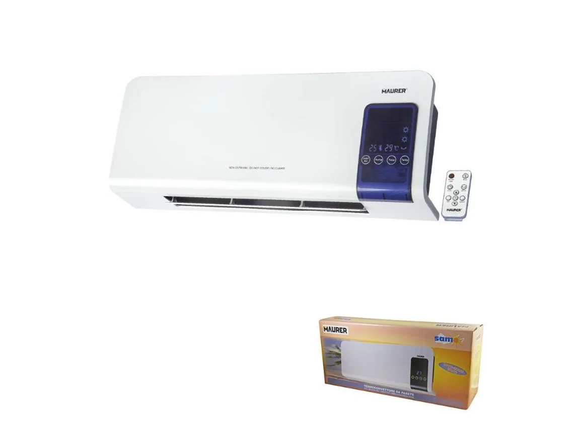 Termoconvector split de pared 1000 / 2000 watt. indicador lcd