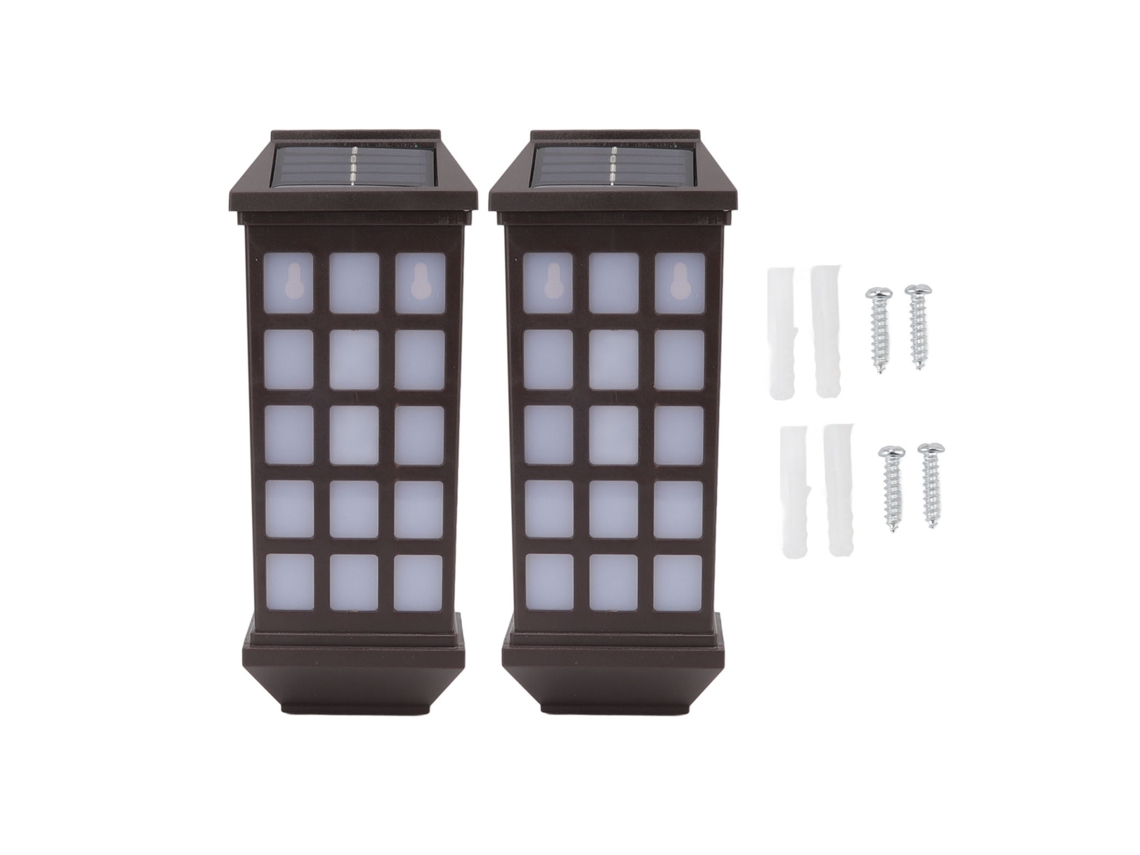 2 Apliques Solares Led De Pared, Luz Blanca Inteligente Para Patio Y Jardín.