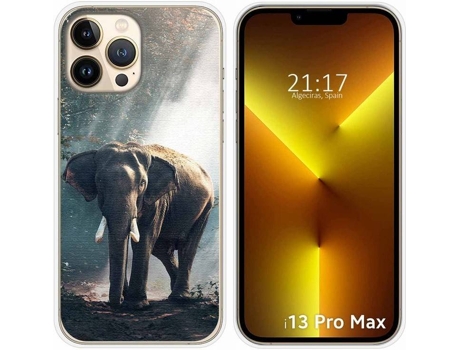 Carcasa iPhone 13 Pro Max (6.7) TUMUNDOSMARTPHONE Elefante Dibujos Multicolor