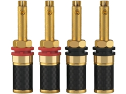 Juego de 4 cables de interconexión para altavoces de cobre chapados en oro para audio Hi-Fi SFUSHOS