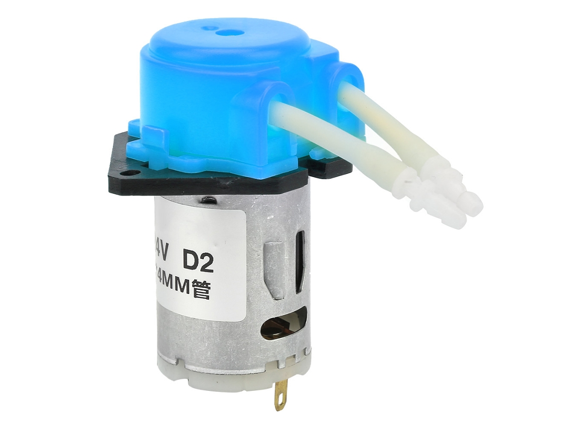Bomba dosificadora microperistáltica DIY de 24 V CC y 2*4 mm para laboratorio analítico (azul)