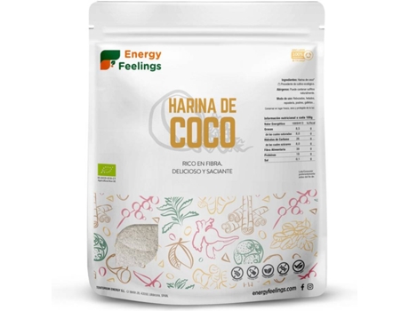 Harina de Coco Deshidratado Eco XXL Pack ENERGY FEELINGS (1 Kg de Polvo)