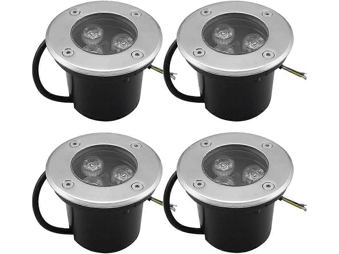 Omni Light Punto Emportrada LED Exterior Pack de 4 3W IP65 270 Lúmenes Iluminación de Jardín 230V AC85 265V Blanco Cálido