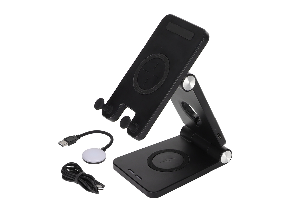 Cargador Inalámbrico 4 En 1 Estación De Carga Plegable De 18w Para Teléfono Ios, Reloj Y Auriculares