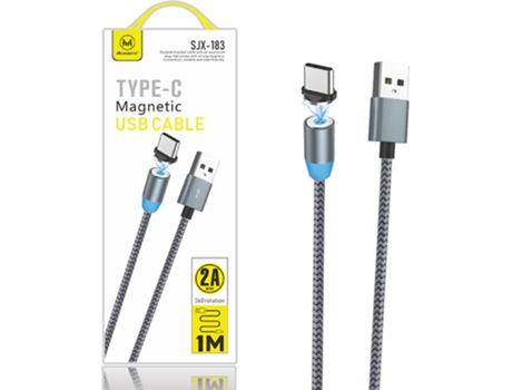 Cable para Samsung Galaxy S22 Plus 5G MIMACRO SJX 183 (USB + Type-C - 1 m - Gris)