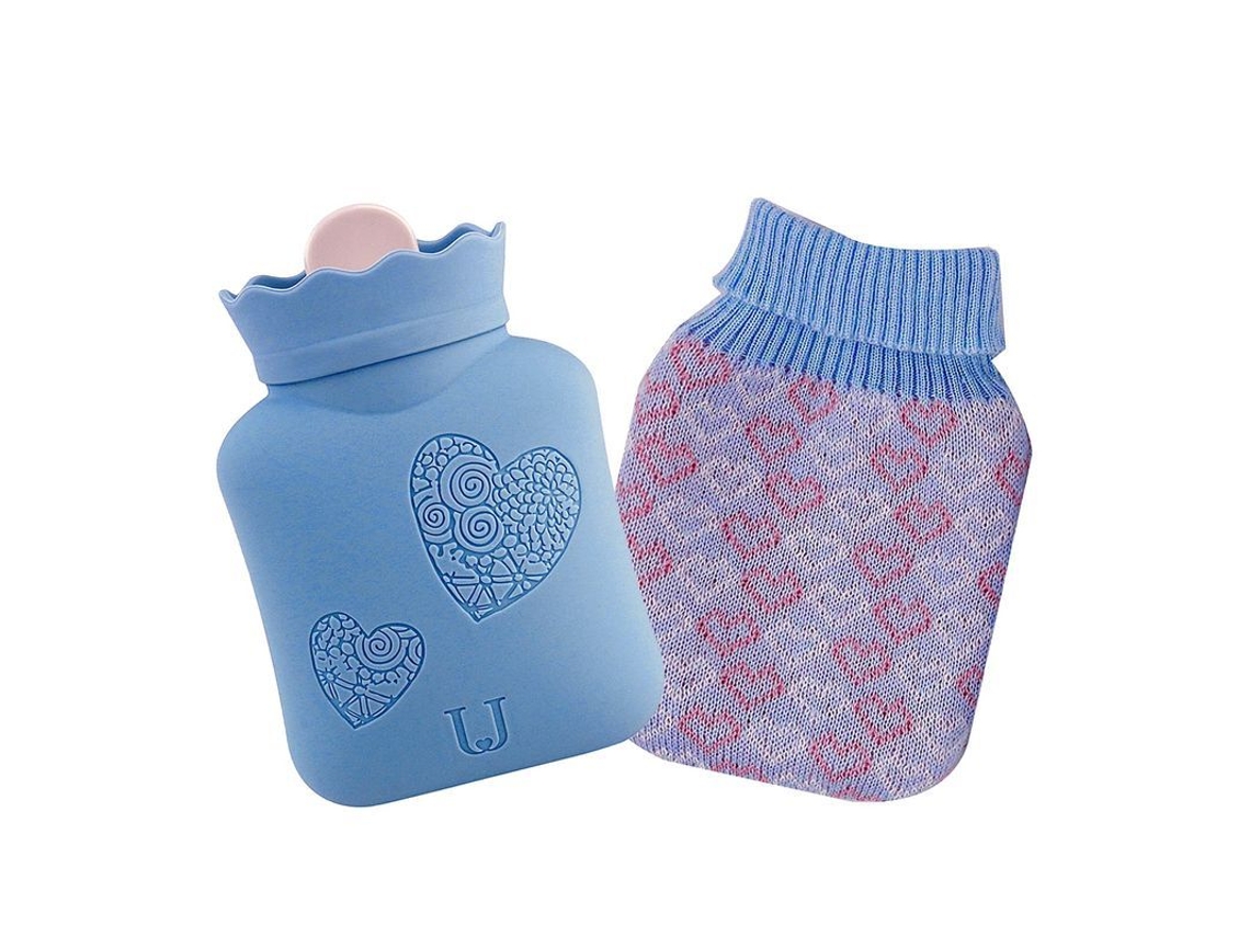 Bolsa De Agua Caliente De Silicona Para Niños, Alivio Del Dolor, Calambres, Dolor De Espalda, Cuello Y Pies (azul)