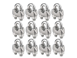 12 Abrazaderas De Acero Inoxidable 304 Para Cables Metálicos De 6mm M6 Resistentes A La Corrosión