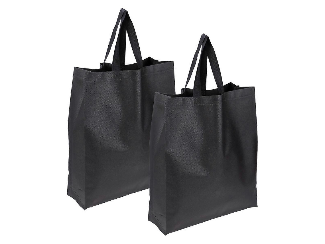 Juego de 2 bolsas de compra plegables de tela no tejida, duraderas y ecológicas, con gran capacidad de almacenamiento. GOKOCO