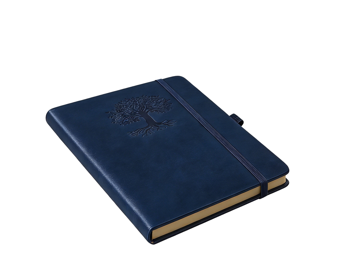 Diario de árbol azul oscuro engrosado