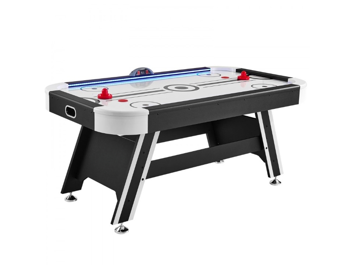 Mesa de Air Hockey de 1,83 m con luces LED, contador digital y superficie antirayaduras Tekmaquinas