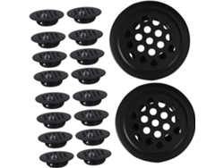 Juego de 20 rejillas de ventilación de acero inoxidable para zapateros y armarios, diseño duradero Gokoco