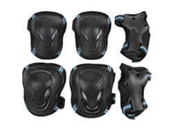 Conjunto de protección completa para adultos: rodilleras, coderas y muñequeras para patinetas, patines, bicicletas y scooters.