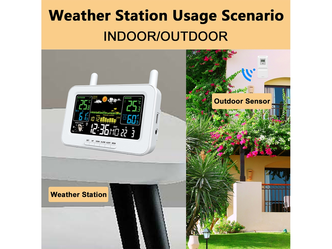 Primera estación meteorológica inalámbrica con sensor externo.