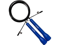 Cuerda para saltar BSFIT | Cuerda para fitness y boxeo | Ideal para entrenamientos cardiovasculares y de velocidad | Duradera y ligera (mango de plástico azul)