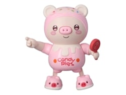 Cerdito Electrónico Bailarín Con Luz Y Música, Interactivo, Caminante, Para Niños, Rosa