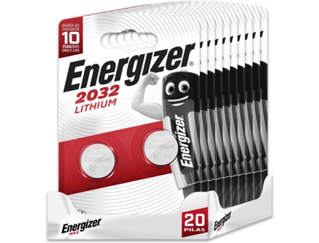 Pillas ENERGIZER CR2032 Lithium (20 Und)