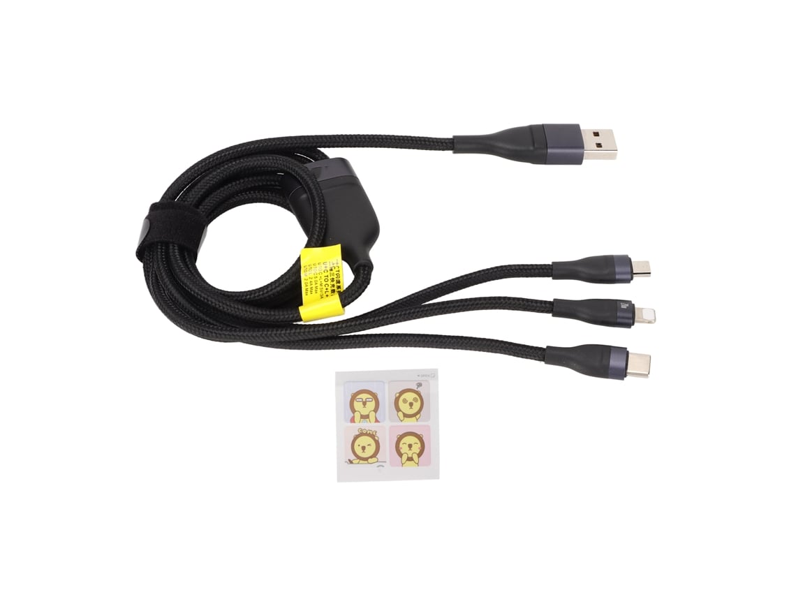 Cable De Datos (carga Rápida 2-a-3 100w) Serie Flash Cable De Carga Multipuerto Usb Tipo C A Micro Lightning Tipo C