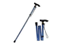 Bastón plegable, bastón de paseo plegable, bastón de paseo, antideslizante y cómodo.