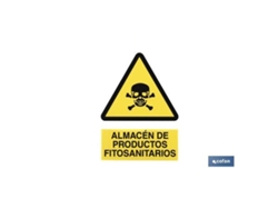 Señal poliestireno 420x297 mm. productos fitosanitarios