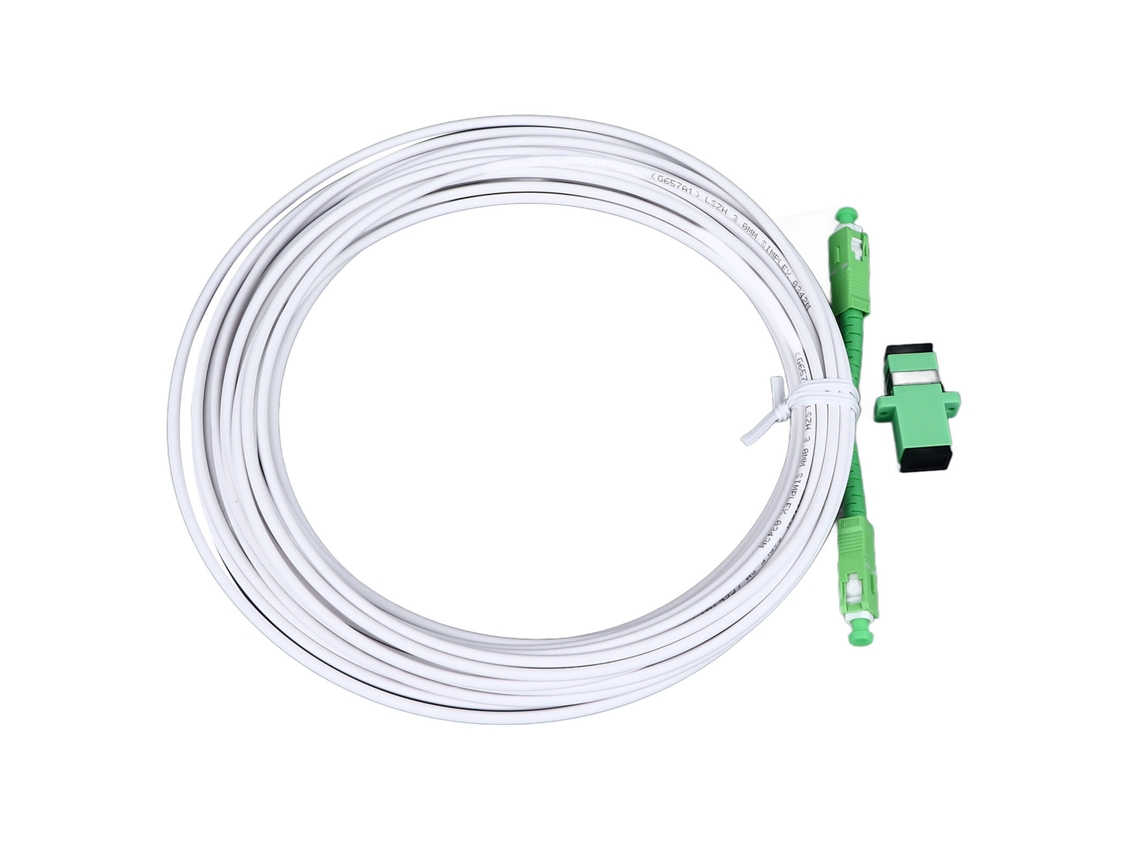 Cable De Extensión De Módem Óptico Sc Apc Monomodo Blindado, 10 M, Para Ftth, Fttb Y Fttp Con Conector De Brida.