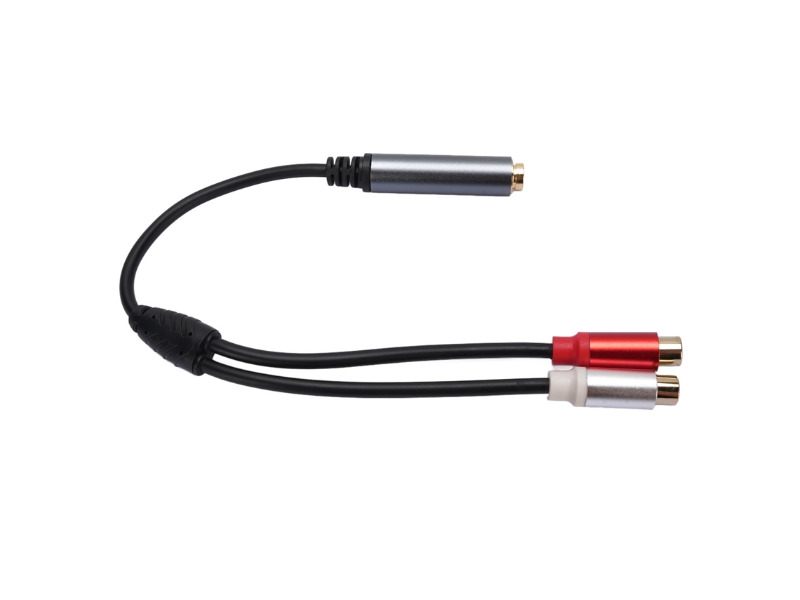 Cable Divisor Bidireccional De 6,35 Mm Con Conectores Hembra A 2 Hembras, Chapado En Oro, Carcasa Metálica Para Amplificador, Mezclador Y Altavoz.