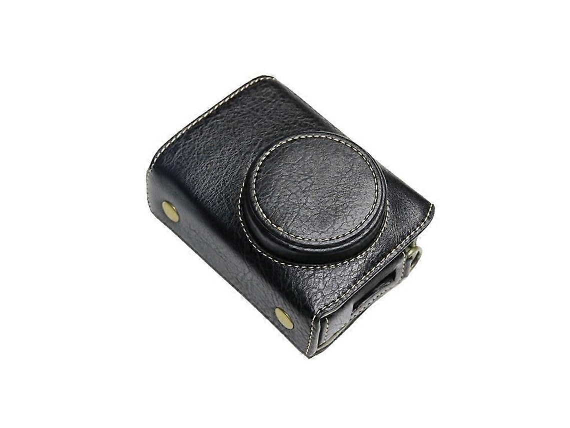 Estuche de cuero sintético con textura retro para cámara Ricoh GR III/GR3/GR IIIX/GR3X, bolso de hombro, protector de batería de repuesto, Facpoet