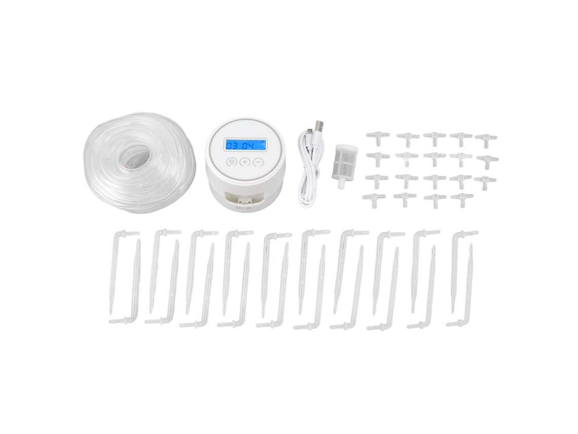 Sistema De Riego Automático Programable Inteligente Con Batería Usb Para 20 Plantas En Macetas (6,4 V)
