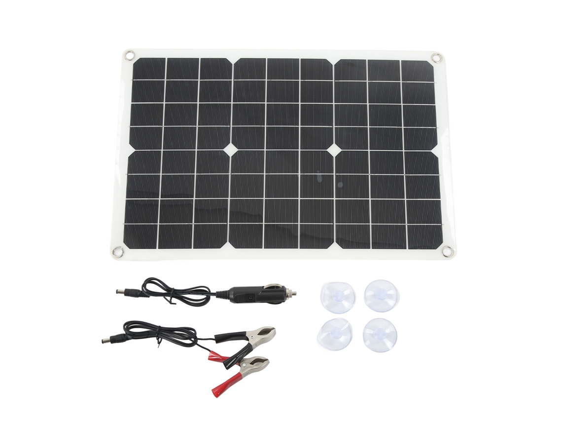 Kit De Panel Solar Monocristalino De 20 W Y 5 V Con 2 Puertos Usb Para Proyectos De Bricolaje En Camping Y Senderismo.