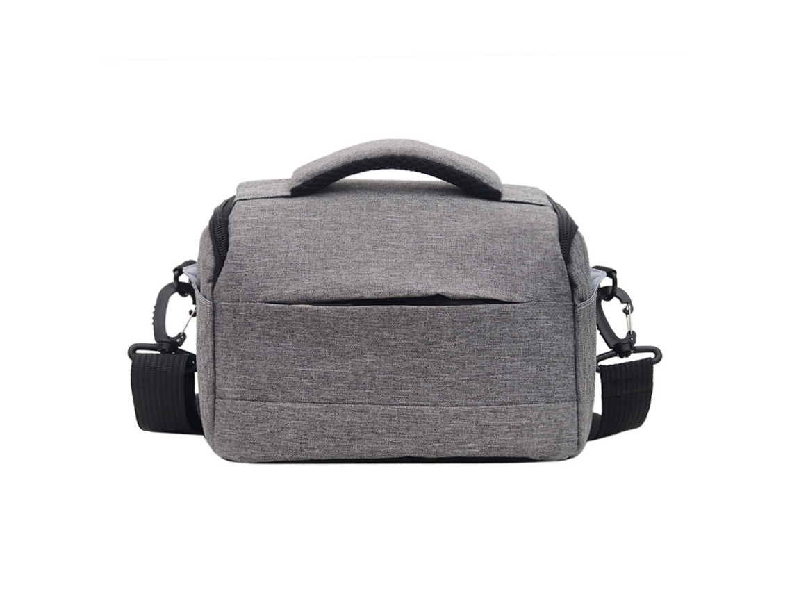 Bolsa impermeable gris para cámara réflex, bolsa digital, bandolera, funda protectora para objetivos y pequeños accesorios, 24 x 14 x 16 cm