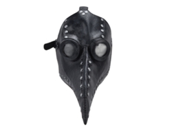 Máscara Realista De Pico Largo Para Cosplay, Hecha De Látex Natural, Para Halloween Y Fiestas De Adultos - Negra