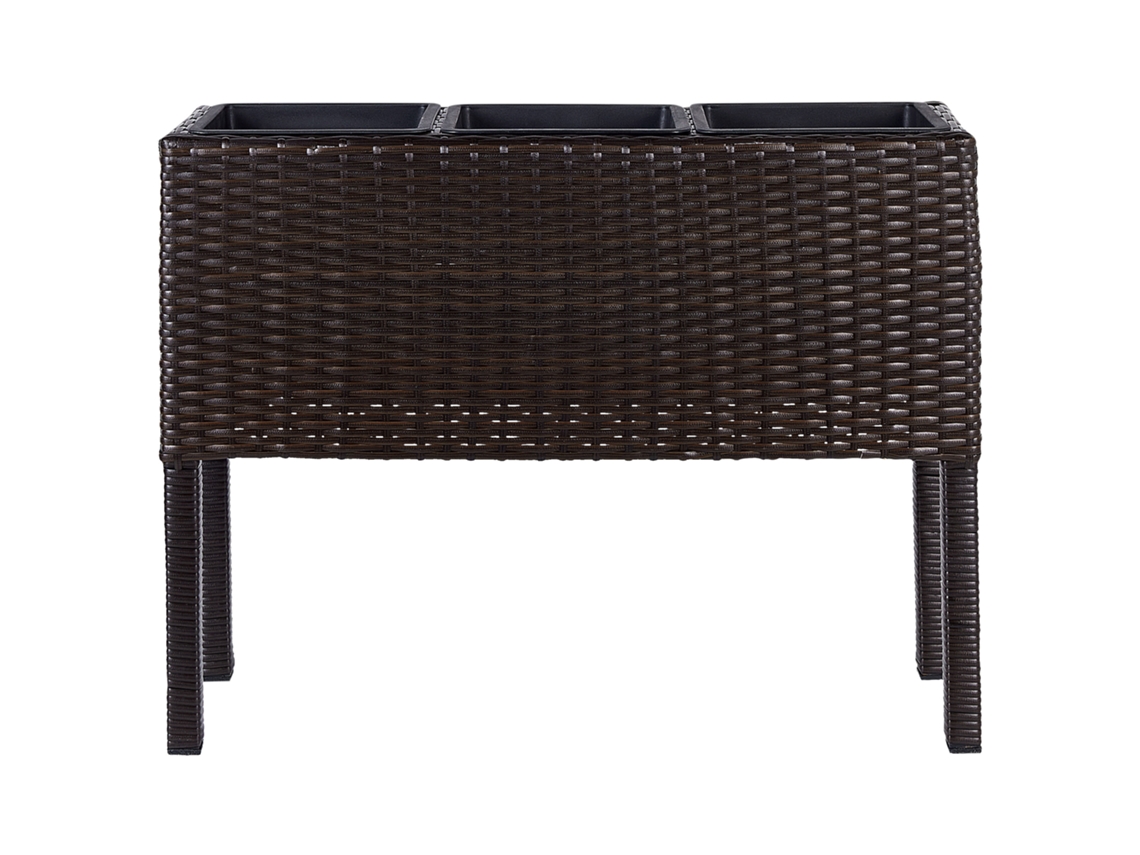 Maceta BELIANI Caragana de Ratán sintético Marrón 77x28x58