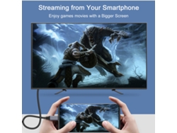 Cable Conversor Usb-c Trenzado A Hdmi 4k 30hz Para Duplicar La Pantalla De Un Portátil En Un Monitor De Tv De Alta Resolución O En Un Ordena