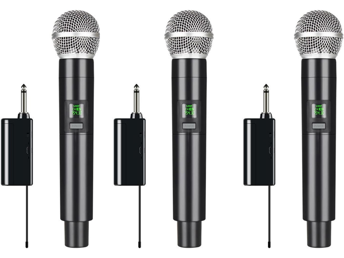 3 Micrófonos Inalámbricos Uhf Profesionales Para Grabación De Karaoke Portátil, 1 Canal