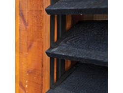 Flex Fence Estores Exteriores en Acero Inoxidable Negro 165 Cm WOVAR