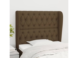 Cabecero Con Orejas De Tela Gris Claro 103x23x118/128 Cm