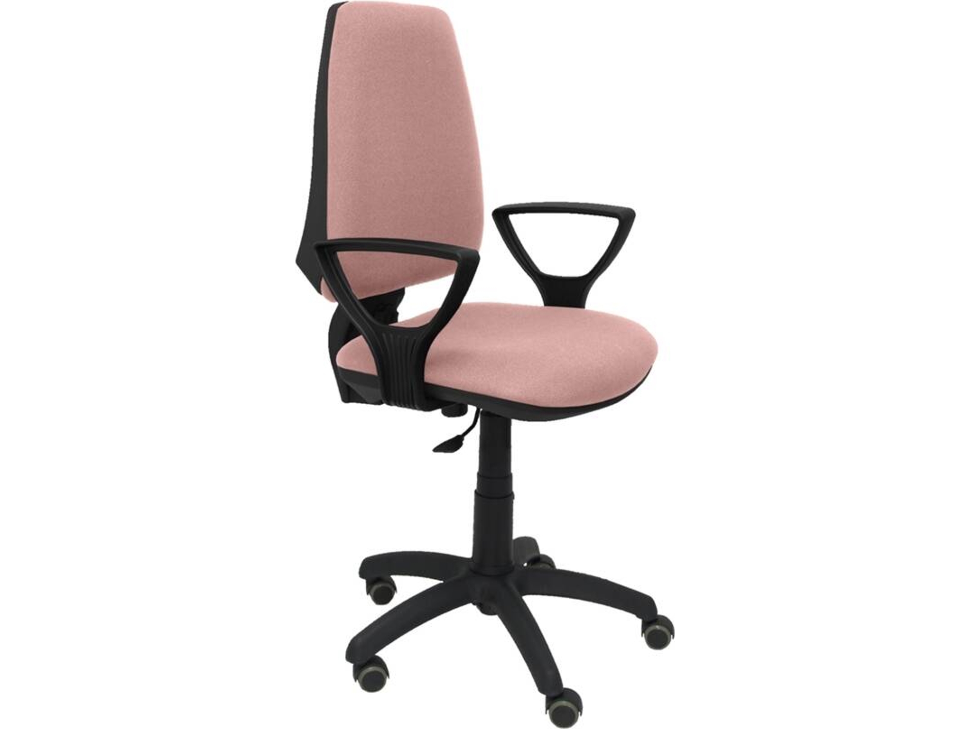 Silla de Escritorio Operativa PYC Elche CP Rosa BF RP con ruedas antiarañazos (Brazos Fijos - Tejido)