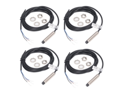 Juego De 4 Interruptores De Proximidad Inductivos De 8 Mm, Pnp, 3 Hilos, Nc, Ip67, 6-36 V Cc