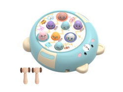 Dan26-juguete De Golpeo Interactivo Para Niños 360 Grados Rotativo Con Emoticonos Bonitos, Música Y Luz Azul