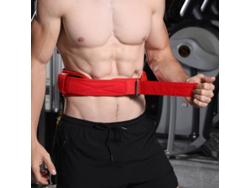 Cinto De Ginástica Vermelho m Para Levantamento De Peso Musculação Agachamento Suporte Abdominal E Proteção Muscular