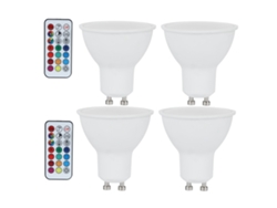 2026-bombilla Led De Foco Rgb 3w Con Control Remoto Para Dormitorio Hotel Bar Gu10 85265v Luz Blanca Cálida
