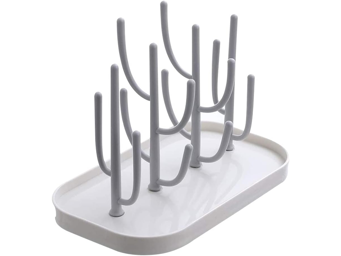Escurridor de biberones, soporte extraíble, apto para biberones, bandejas y vasos.