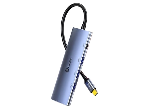 Adaptador BIAZE Hub5P 5In1 Tipo-C a 3Usb3.0 Pd100W Hdmi para Huawei Mate40/P50 S20