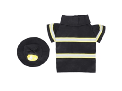 Disfraz de bombero Kkpm para perro con sombrero, ropa y accesorios de disfraz de Halloween para mascotas.