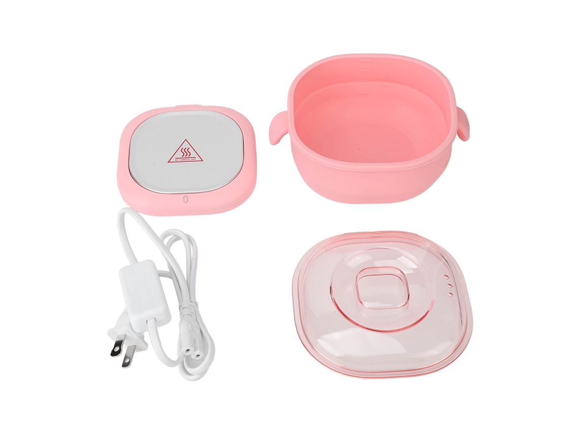 2026-máquina Calentador De Cera Eléctrica Para Depilação 400ml Com Recipiente De Silicone 100w Rosa