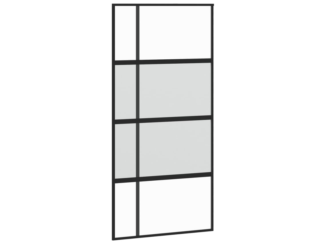Puerta corredera VIDA XL vidrio templado y aluminio negra (102,5x205 cm)
