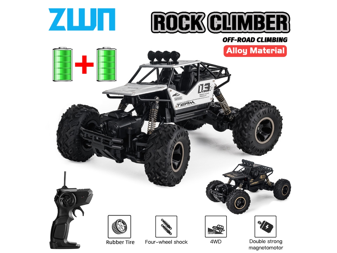 Coche RC 112/116 4WD con LED, Buggy 4x4 todoterreno, Control remoto 2.4G, Juguete infantil rojo Aeuzwr