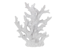 ORIGEN Home Decor Coral Marinero | Figura Decorativa Resina Blanco - 24x19x8cm BY SIGRIS