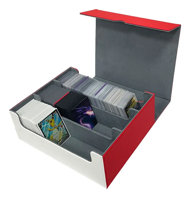 Tarjetero a cuadros rojo y gris T304 Tarjetero de piel sintética lowmoose